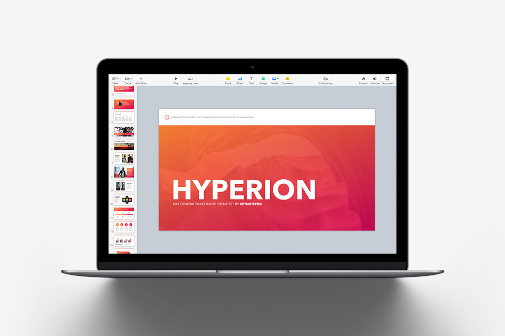 Hyperion Theme Preview in Keynote